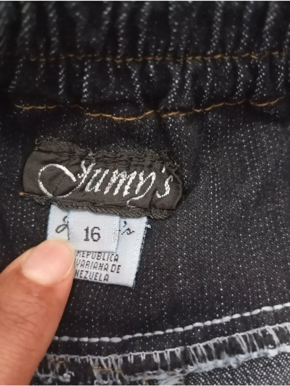 Jumys Womens Dark Wash Maternity Denim Jeans With Elastic Waistband Size 16